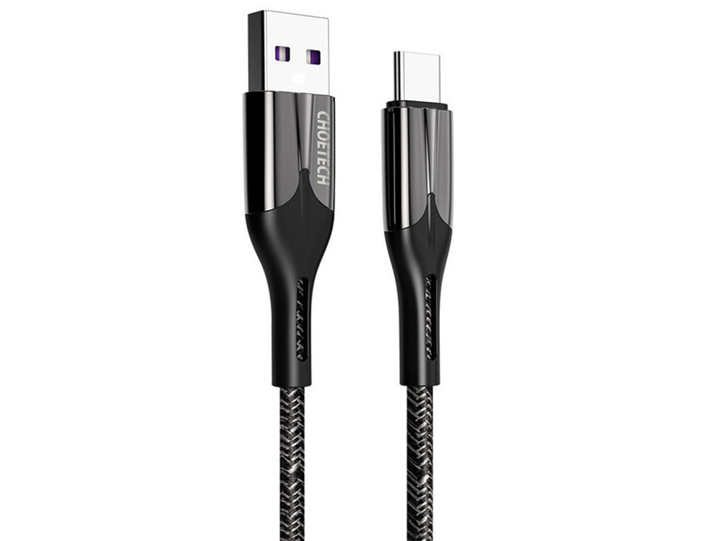 کابل شارژ سریع یو اس بی به تایپ سی 25 وات 5 آمپر 1.2 متر چویتک CHOETECH USB-A to USB-C Cable AC0013