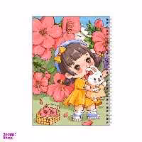 دفتر مشق 100 برگ بامبیلیپ طرح دختر و خرگوش و سلفی کد 4811760