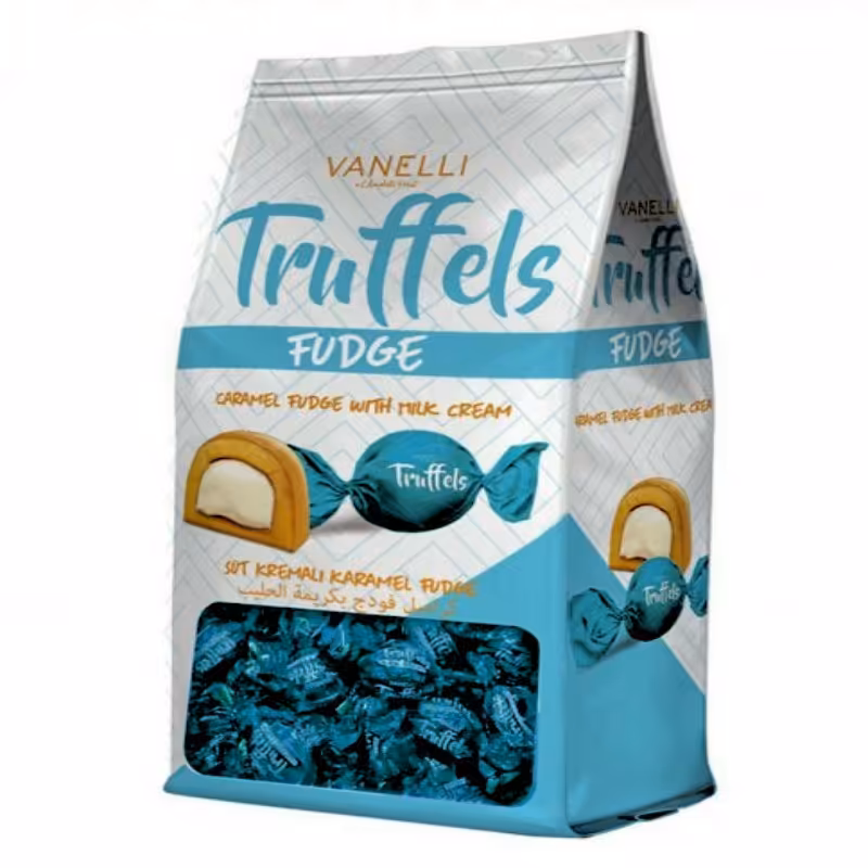شکلات ترافلز truffels یک کیلو گرمی مدل caramel fudge with milk cream

