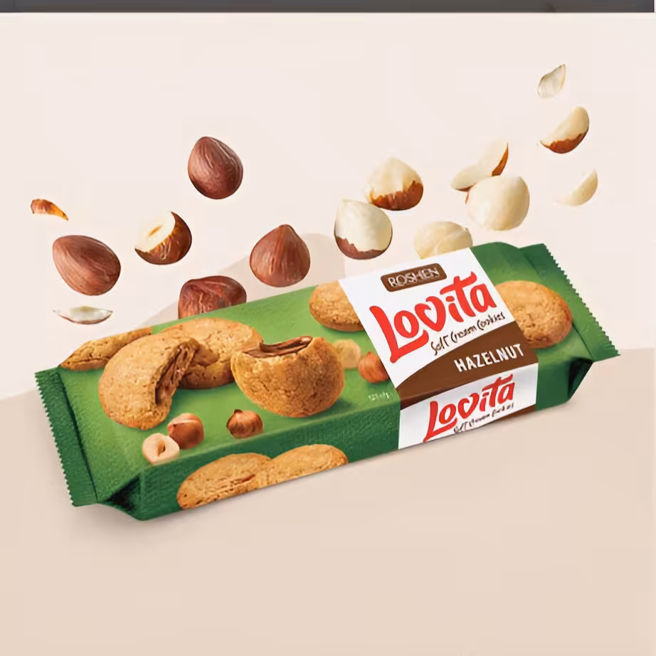 کوکی نرم فندقی، برند روشنRoshen، محصول اوکراین، 127 گرمی