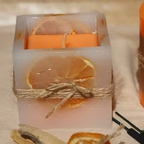 شمع دوجداره پرتقال خشک