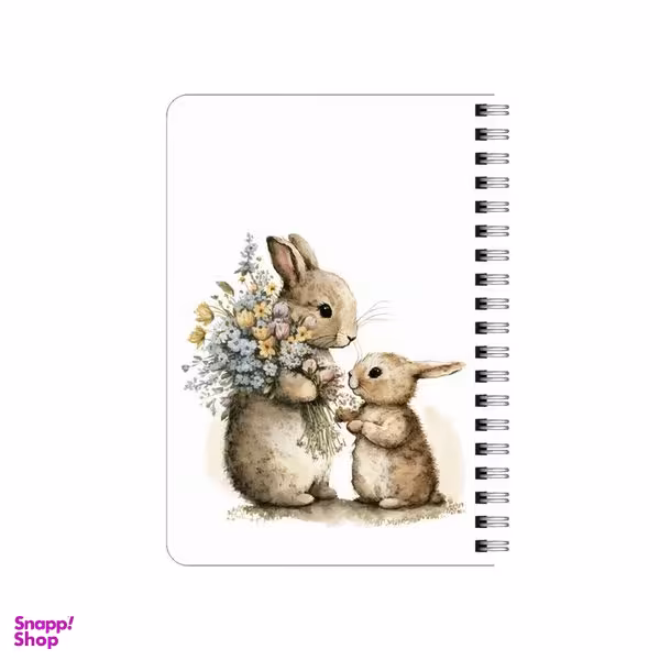 دفتر مشق 100 برگ بامبیلیپ طرح خرگوش و دسته گل کد 4428866