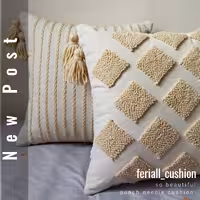 کاور کوسن های پانچدوزی شده در دو طرح 2 عدد