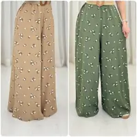 شلوار بگ زنانه تابستانه گل گچی شلوار زنانه بگ 