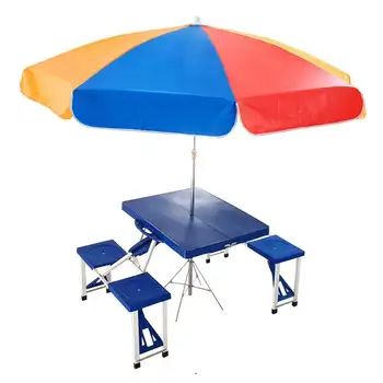 میز و صندلی تاشو چمدانی به همراه سایبان