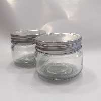 بانکه شیشه ای  درب کانتینری ارتفاع هفت سانتی