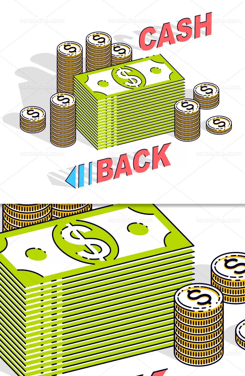 وکتور ایزومتریک صرافی | گرافیک با طعم تربچه