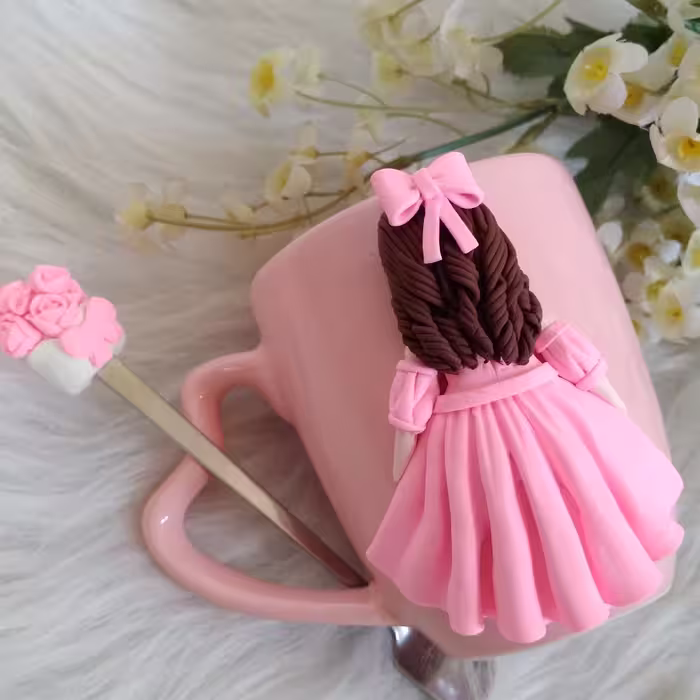 ماگ دخترونه با قاشق