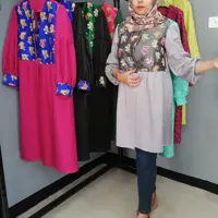 مانتو سوزندوزی مزون دوز جنس شیمر وسوزندوزی هندی