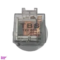 رله فن کلاهدار شیشه ای 80 آمپر TBS کد 80 مناسب پژو 405 و پژو پارس و سمند
