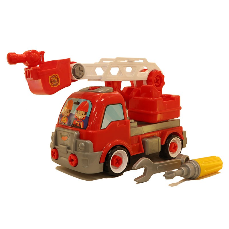 ماشین فکری آتش نشانی فکری همراه  پیچ گوشتی و آچار-ماشین آتش نشانی-بازی فکری