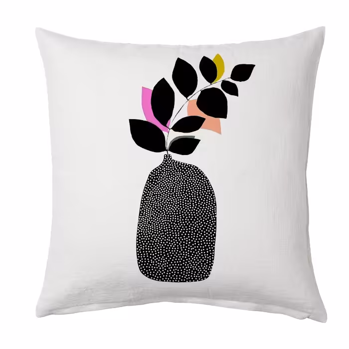 کاور کوسن کراس‌ماه طرح گلدان سایز 40 در 40 سانتی کد c1034