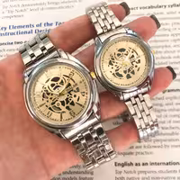 ست ساعت والار طرح اتومات بنداستیل نقره ای