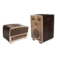 ست سطل و جا دستمال کاغذی آبنوس طرح رادیو و اسپیکر