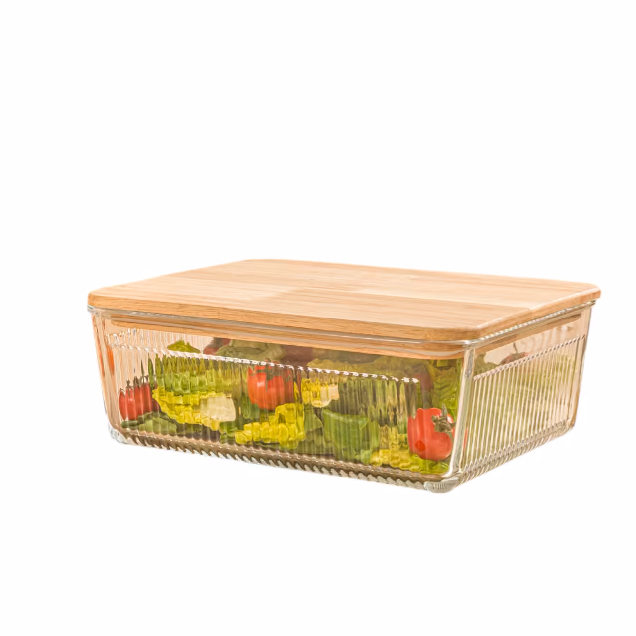 ظرف شیشه‌ایی شیار دار لیمون مدل pm210