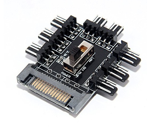 تبدیل برق SATA به 8 پورت سوکت 3 پین فن کیس