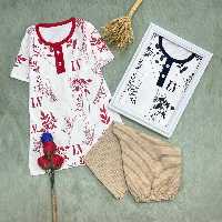 تیشرت شلوارک اسپرت  LV پنبه لاکرا ست خواهر برادری