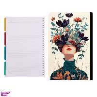 کلاسور طرح دختر و گل کد 38 به همراه کاغذ کلاسور