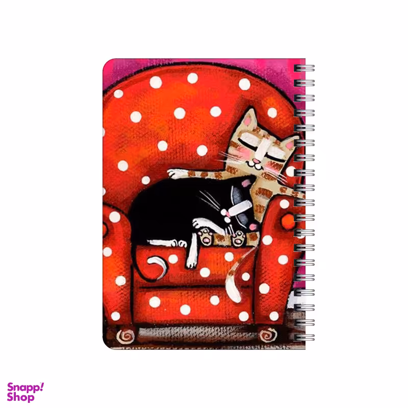 دفترچه یادداشت بامبیلیپ مدل چوبی طرح گربه روی مبل نشیمن کد 6773350