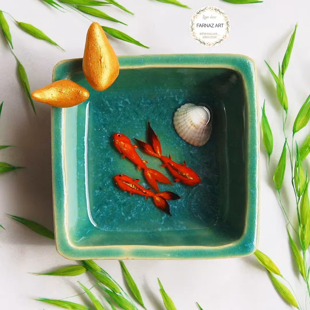 ماهی سه بعدی هفت سین سفالی