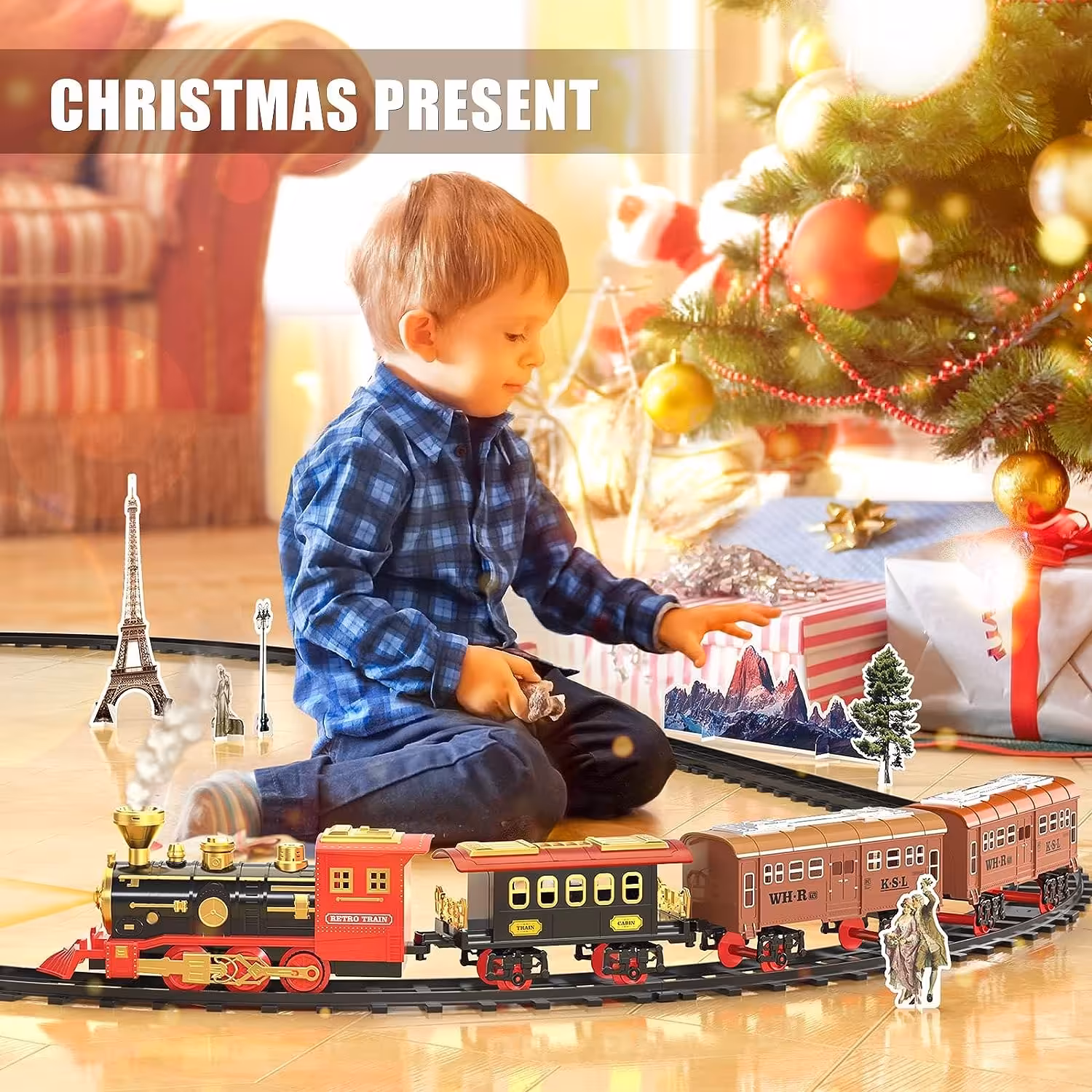 اسباب بازی قطار مدل شهری کد 699 دودزا و موزیکال