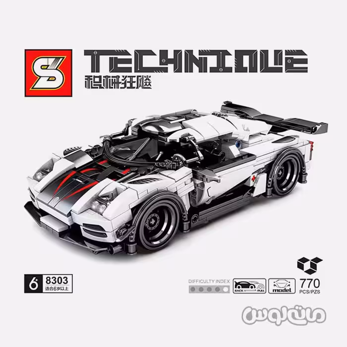 اسباب بازی کونیگزگ عقب کش 770 قطعه سری تکنیک اس وای ساختنی


