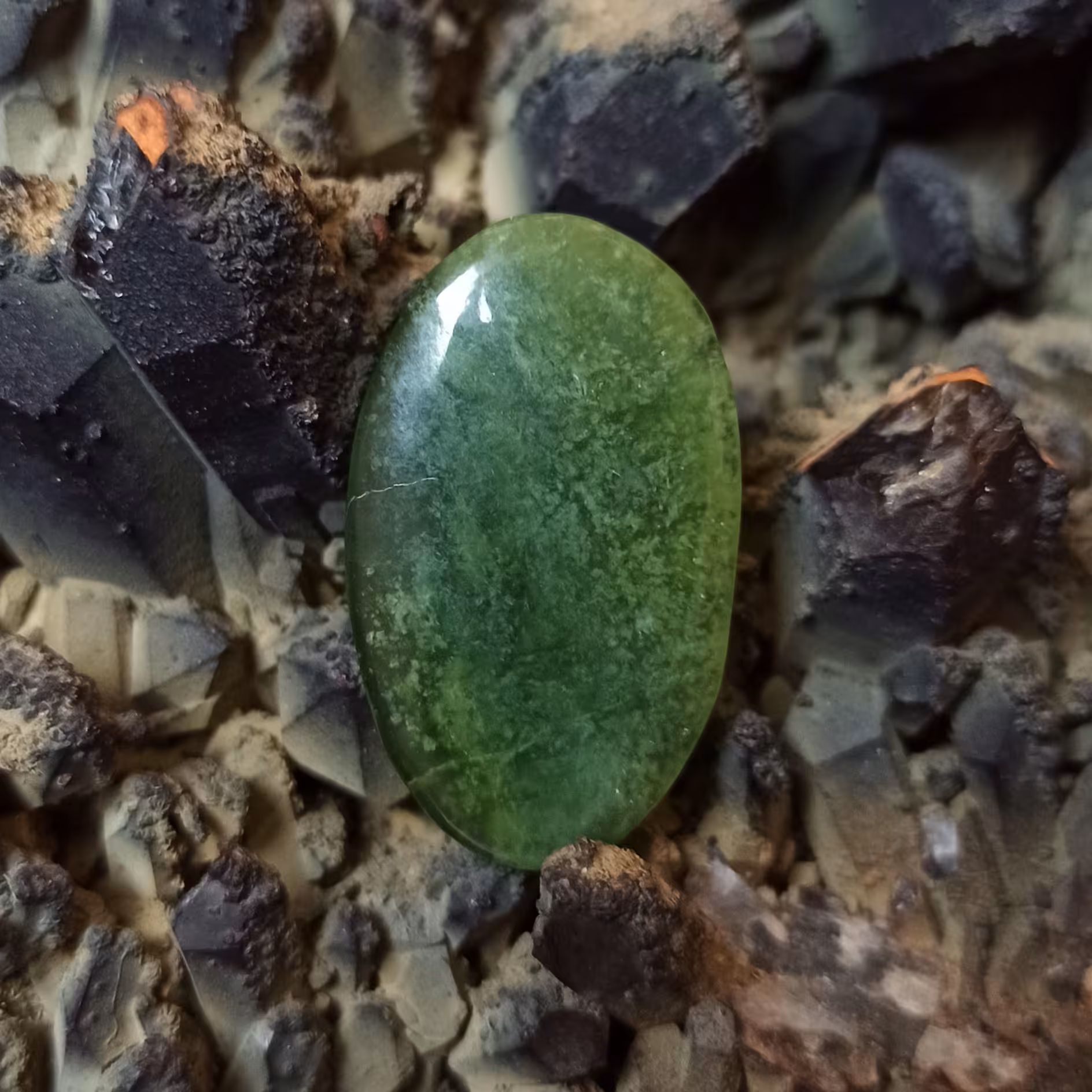 نگین سنگ یشم سرپانتینی  SP7