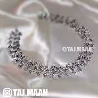 ریسه موی نقره ای مدل RSYKHH ماه فام و تاج ماه