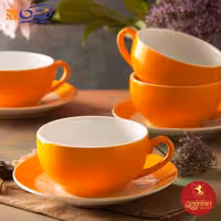 سرویس کاپوچینو و لاته چینی زرین ایتالیا اف طرح نارنج 12 پارچه