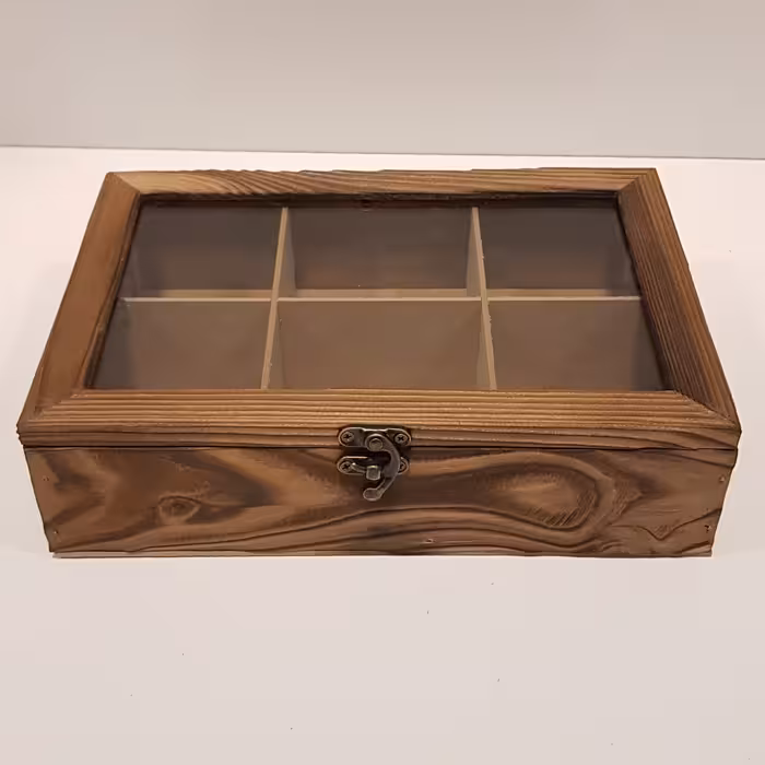 جعبه تیبگ چوبی قهوه ای (خرید مستقیم از تولیدکننده)