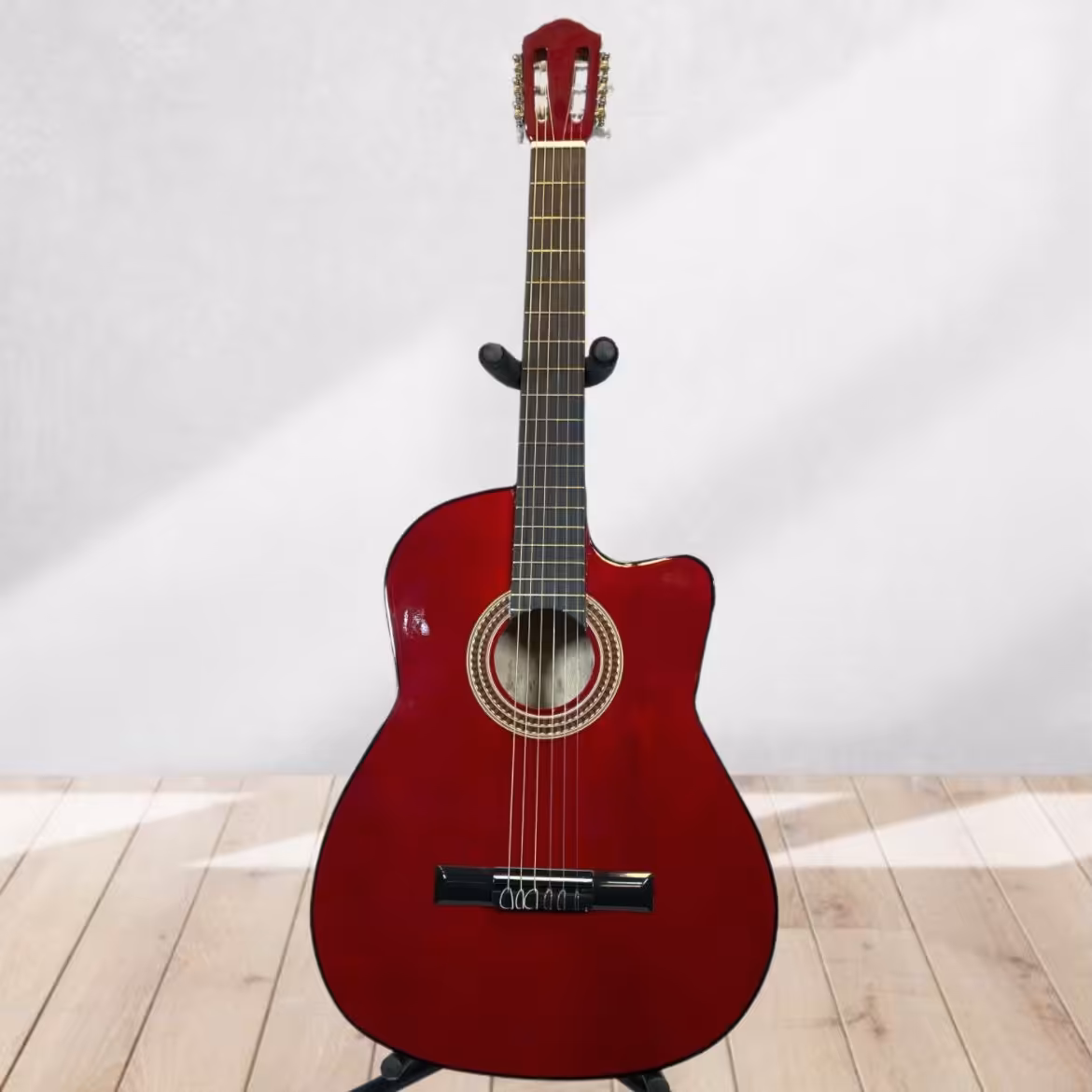 گیتار  هنرجویی رنگ قرمز آلبالویی به همراه سافت کیس و ارسال رایگان به سراسر ایران