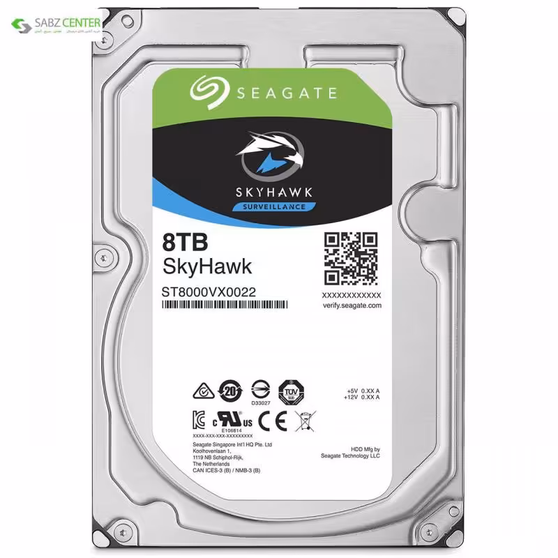 هارددیسک اینترنال سیگیت SkyHawk ST8000VX0022 8TB