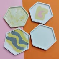 زیر لیوانی 6 ضلعی