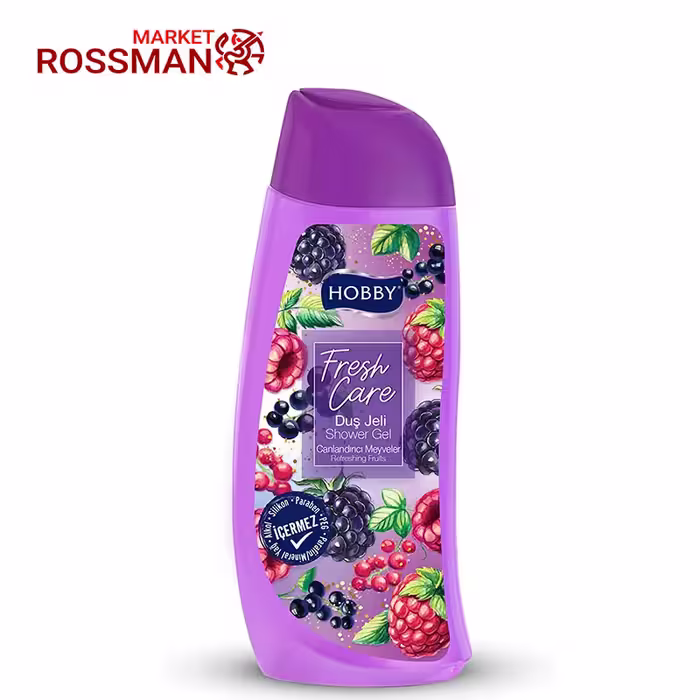 شامپو بدن هوبی Hobby مدل Fresh Care حاوی عصاره تمشک و شاه توت حجم 500 میلی لیتر