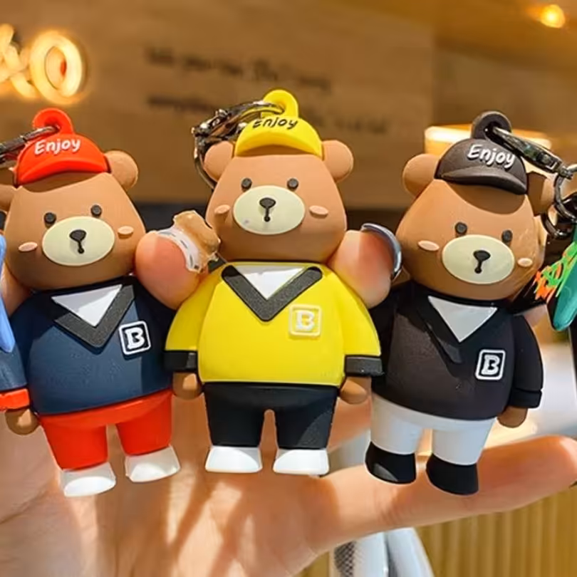 سرکلیدی فانتزی بند سیلیکونی طرح خرس