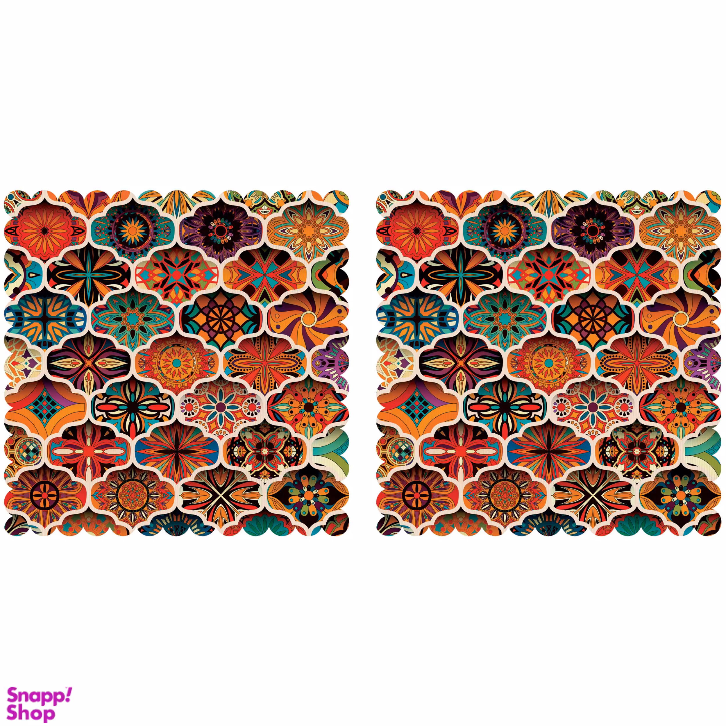 رومیزی مدل T3-42550 بسته 2 عددی چند رنگ سایز 40*40*1 سانتی‌ متر