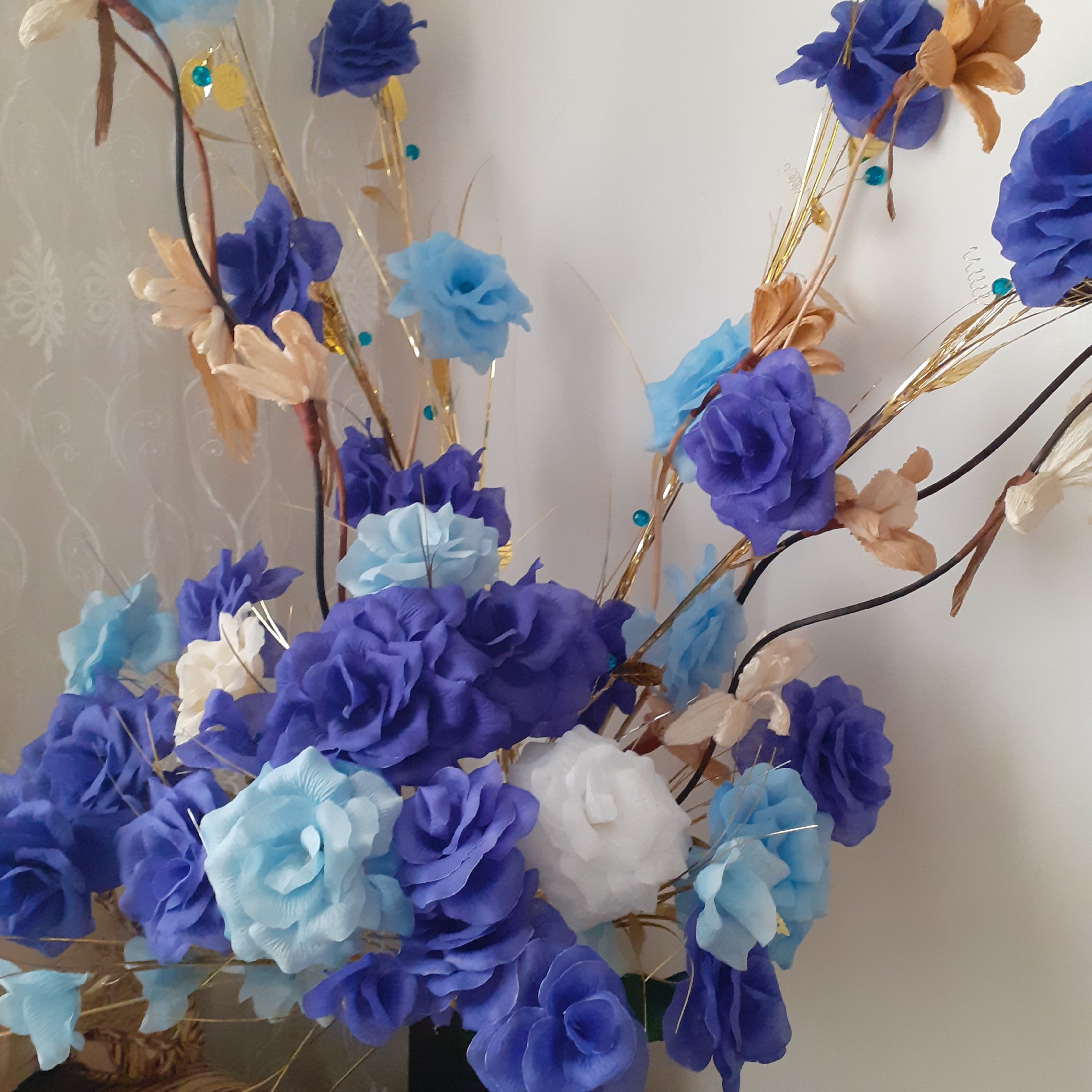 گلعای لمسی آبی کاربنی