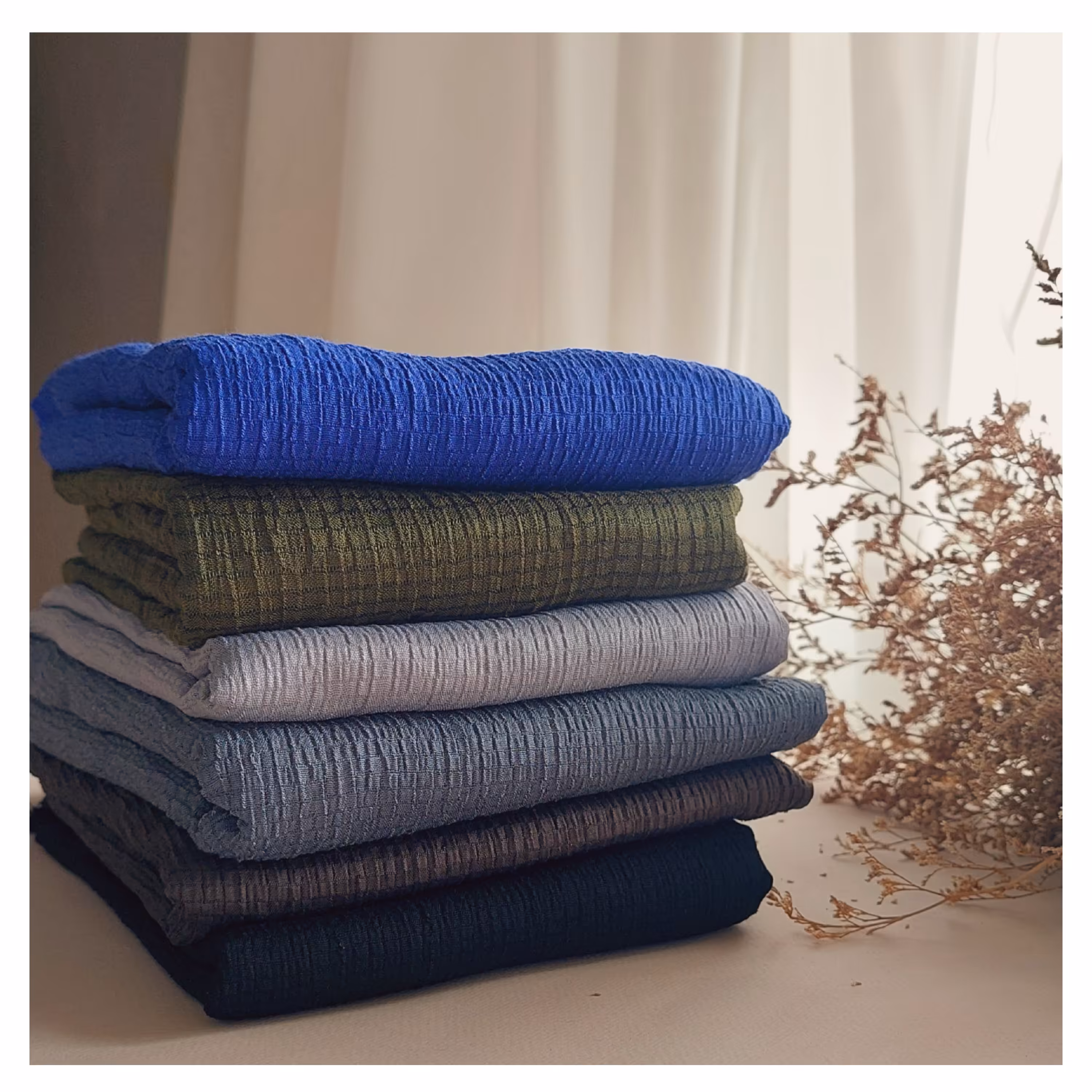 شال ساده پفکی 