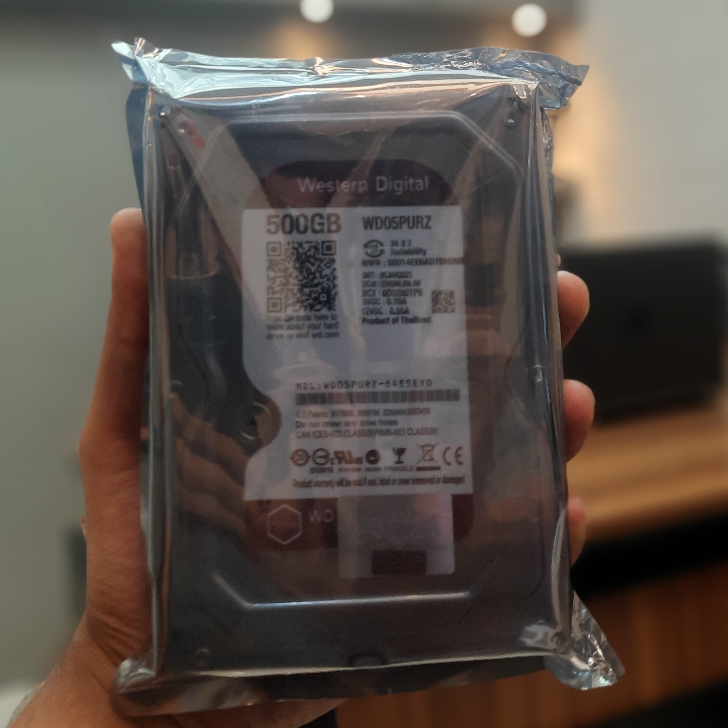 هارد 500 گیگ وسترن دیجیتال بنفش با 2 سال گارانتی مخصوص دوربین مداربسته