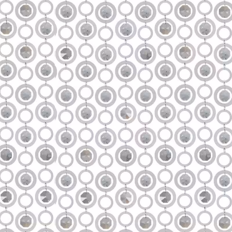 پرده آویز ترکیبی چوب و کریستال مدل رویا عرض150 ارتفاع 250سانتیمتر(سفید)