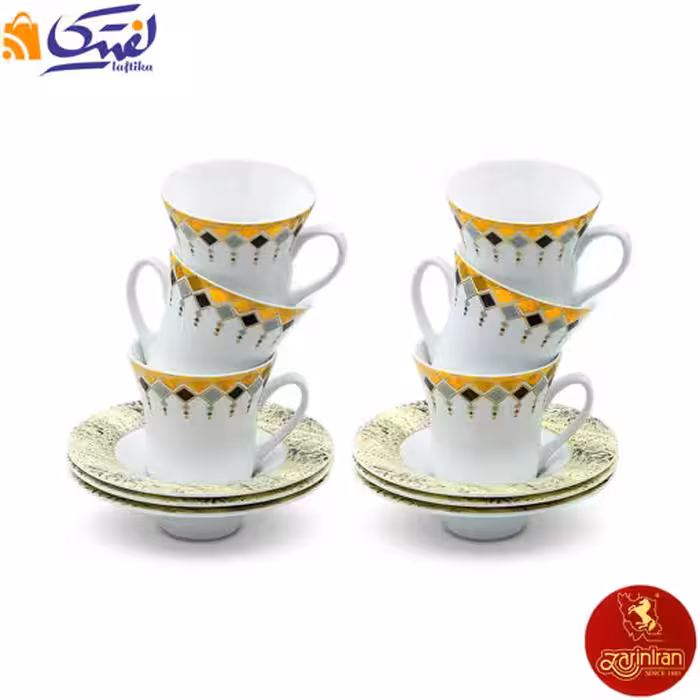 سرویس چای خوری چینی زرین شهرزاد طرح کلوپاترا 12 پارچه