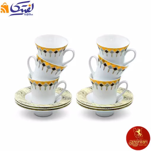 سرویس چای خوری چینی زرین شهرزاد طرح کلوپاترا 12 پارچه