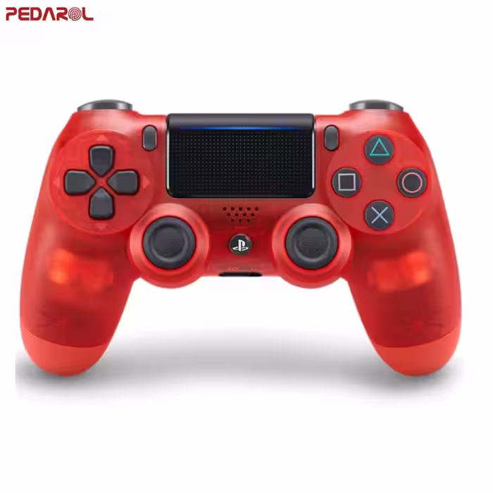 دسته PS4 مدل Transparent Red