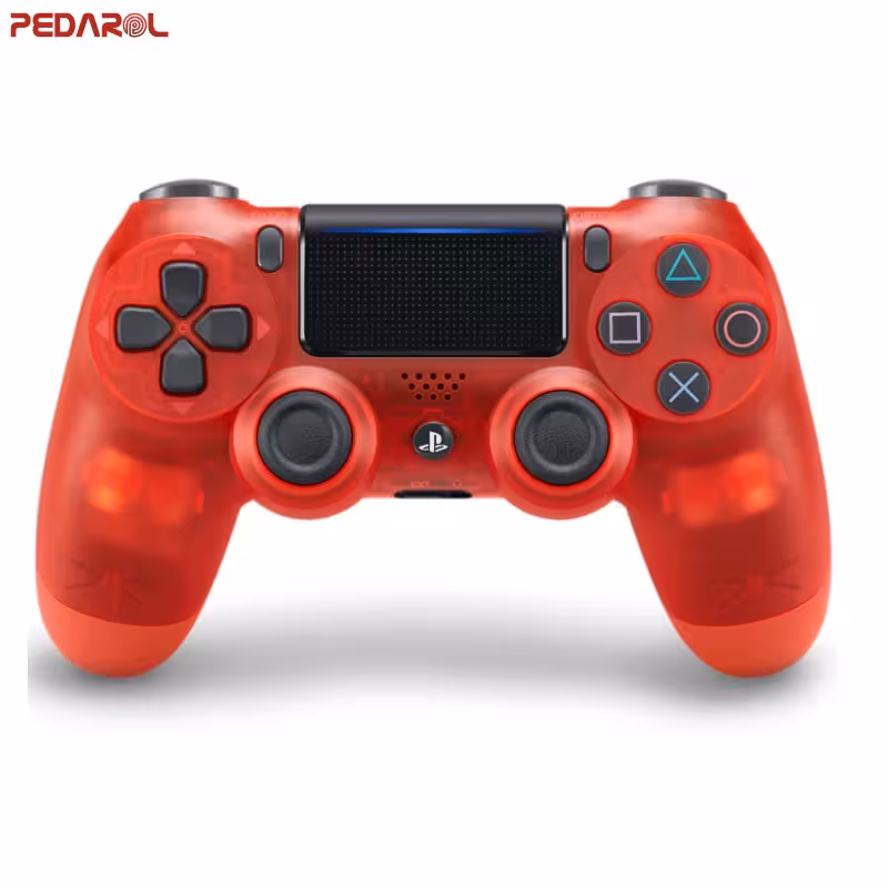 دسته PS4 مدل Transparent Red
