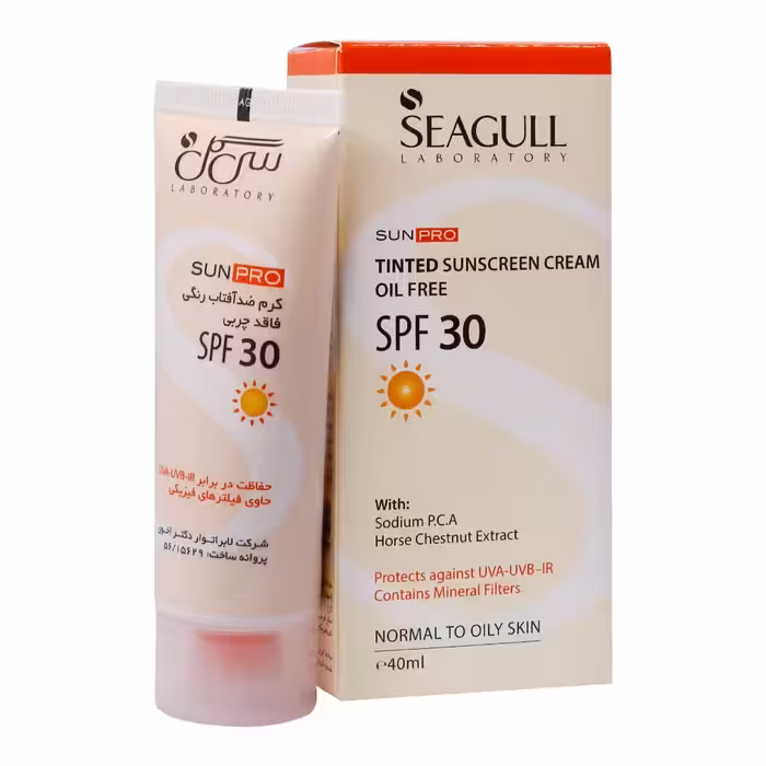 ضد آفتاب رنگی فاقد چربی سی گل SPF30 مناسب پوست های چرب و معمولی 40 میلی لیتر