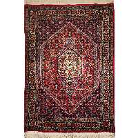 فرش دستبافت یک و نیم متری طرح بیجار کد 257