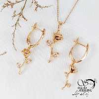 نیمست آویز گل رز برند ژوپینگ کد 11884