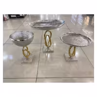 ست پذیرایی 3تیکه طرح زنجیر نقره طلا تضمینی بدون تغییر رنگ