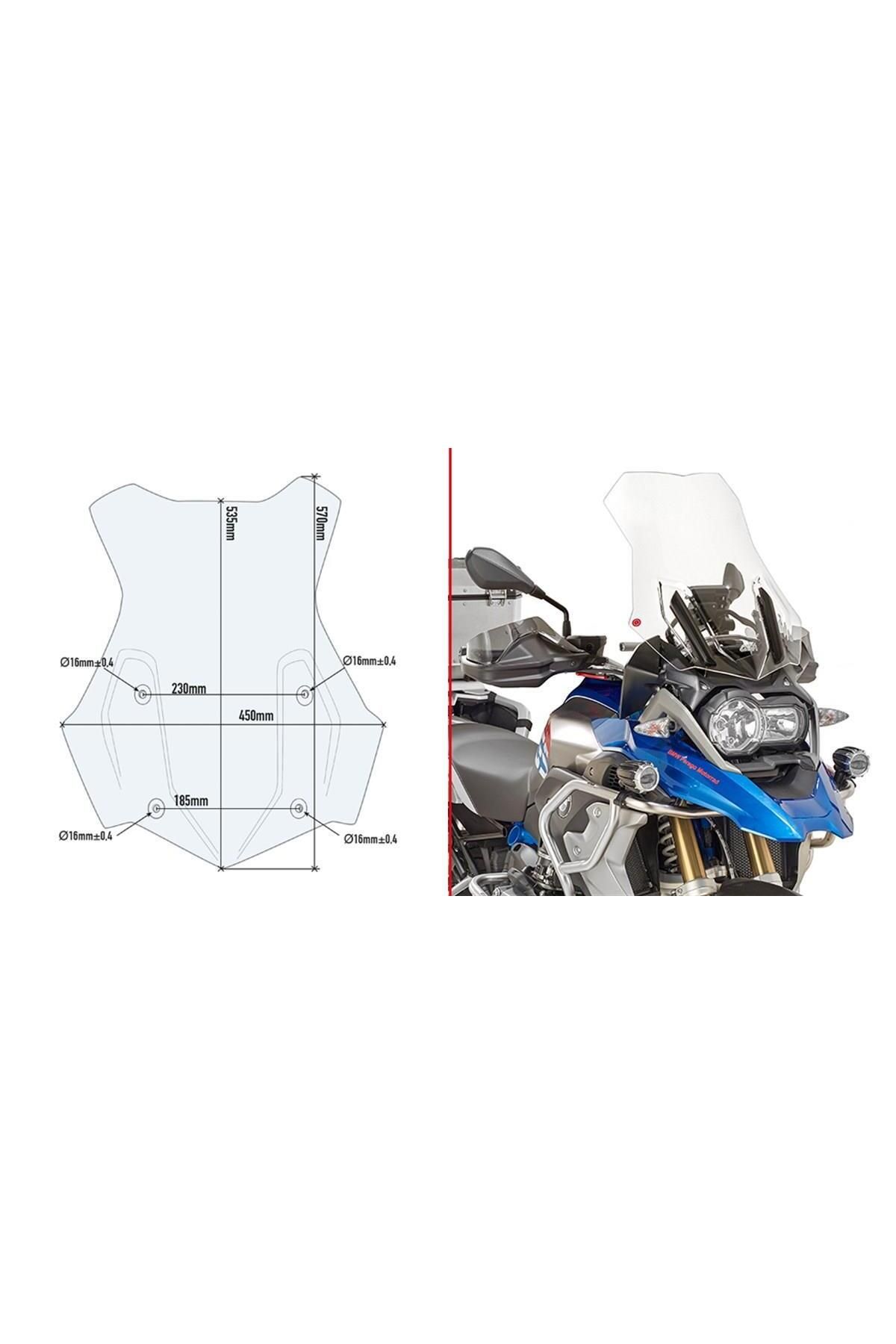 محصولات ضروری موتورسیکلت 5124DT BMW R 1200 GS سازگار 16 18 1250 19 ADVENTURE پوشش باد Givi