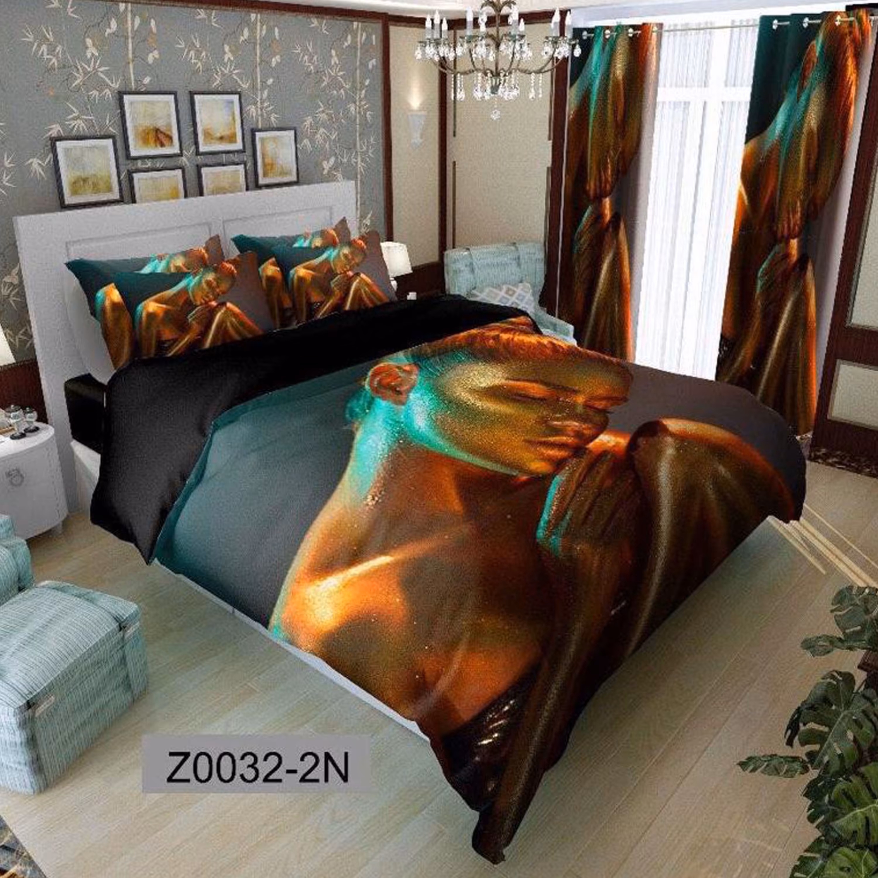 سرویس روتختی 1 نفره تنسل چاپی برندترک لند (Turk Land)  کد rs z 32